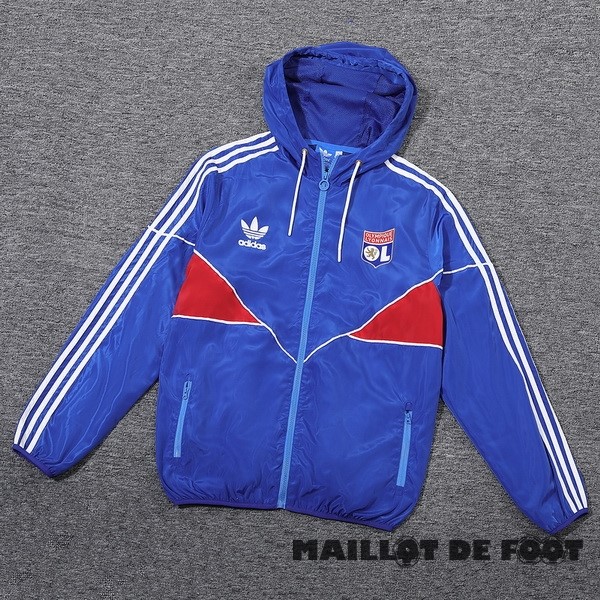 Foot Maillot Pas Cher Coupe Vent Lyon 2023 2024 Bleu Rouge