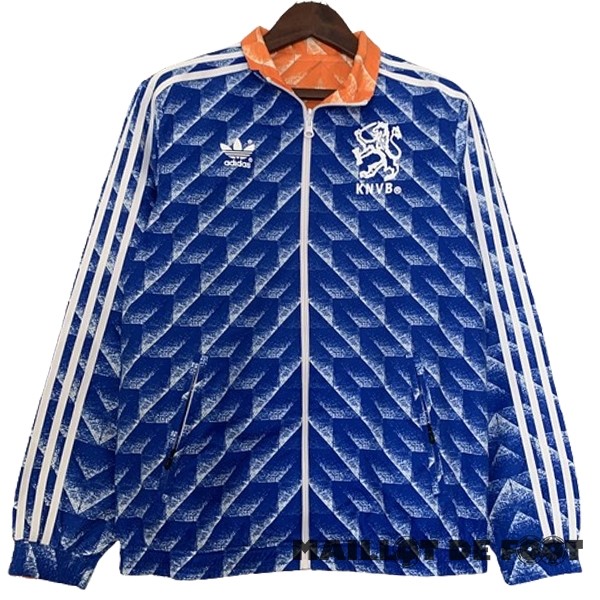Foot Maillot Pas Cher Coupe Vent Pays Bas 2023 Bleu Orange