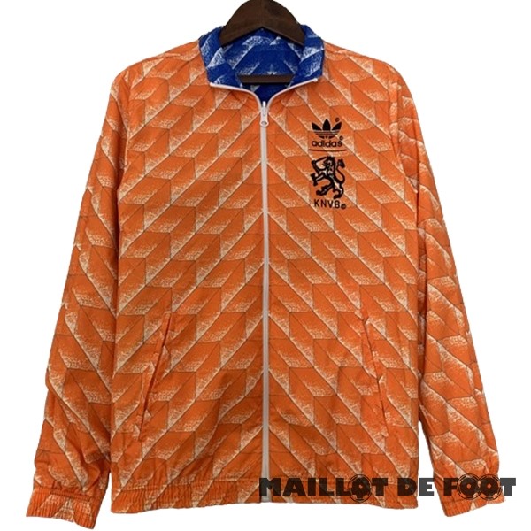 Foot Maillot Pas Cher Coupe Vent Pays Bas 2023 Bleu Orange