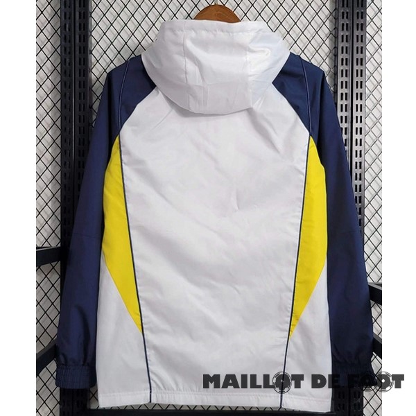 Foot Maillot Pas Cher Coupe Vent São Paulo 2023 2024 Blanc Bleu Jaune