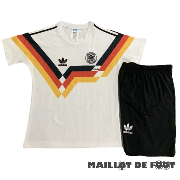 Foot Maillot Pas Cher Domicile Conjunto De Enfant Allemagne Retro 1990 Blanc