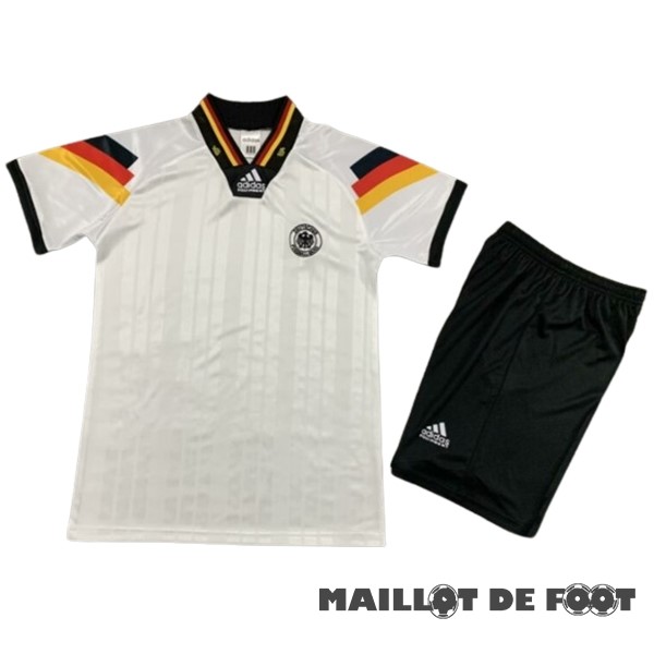 Foot Maillot Pas Cher Domicile Conjunto De Enfant Allemagne Retro 1992 Blanc