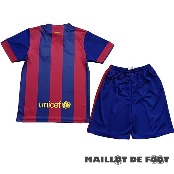 Foot Maillot Pas Cher Domicile Conjunto De Enfant Barcelona Retro 2014 2015 Rouge Bleu