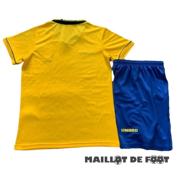 Foot Maillot Pas Cher Domicile Conjunto De Enfant Brésil Retro 1994 Jaune