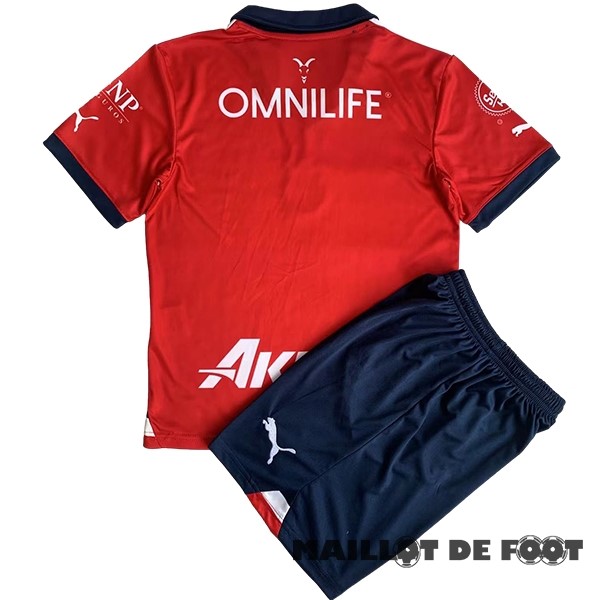 Foot Maillot Pas Cher Domicile Conjunto De Enfant CD Guadalajara 2023 2024 Rouge