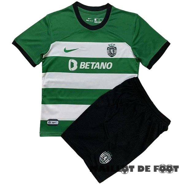 Foot Maillot Pas Cher Domicile Conjunto De Enfant Lisboa 2023 2024 Vert