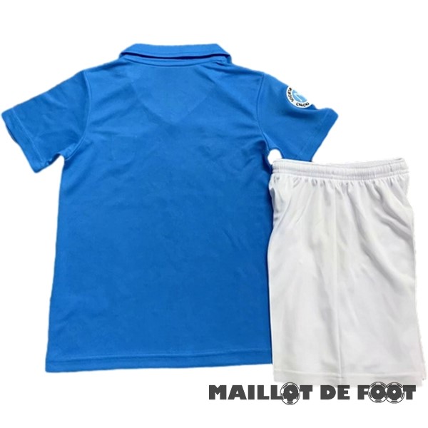 Foot Maillot Pas Cher Domicile Conjunto De Enfant Napoli Retro 1988 1987 Bleu