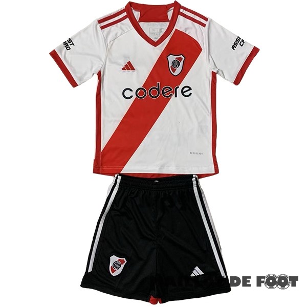 Foot Maillot Pas Cher Domicile Conjunto De Enfant River Plate 2023 2024 Blanc