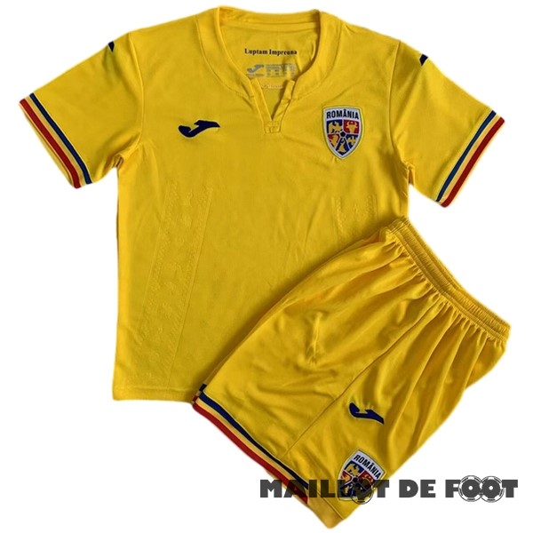Foot Maillot Pas Cher Domicile Conjunto De Enfant Roumanie 2023 Jaune