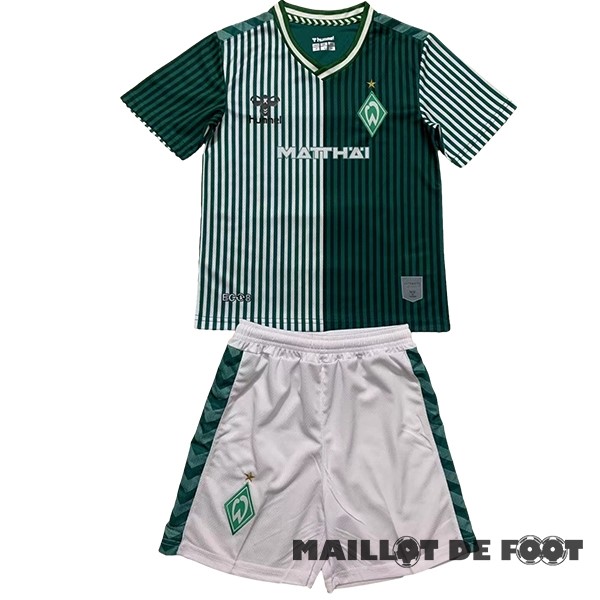 Foot Maillot Pas Cher Domicile Conjunto De Enfant Werder Bremen 2023 2024 Vert