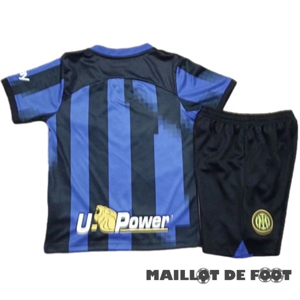 Foot Maillot Pas Cher Domicile Conjunto De Homme Enfant Inter Milán 2023 2024 Bleu Noir
