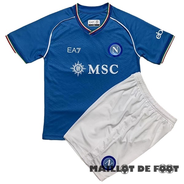 Foot Maillot Pas Cher Domicile Conjunto De Homme Napoli 2023 2024 Bleu Blanc