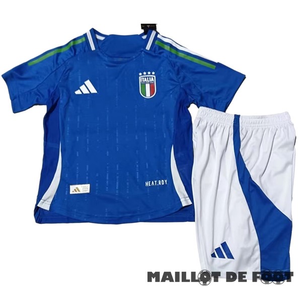 Foot Maillot Pas Cher Domicile Joueurs Conjunto De Enfant Italie 2024 Bleu