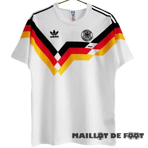 Foot Maillot Pas Cher Domicile Maillot Allemagne Retro 1990 Blanc