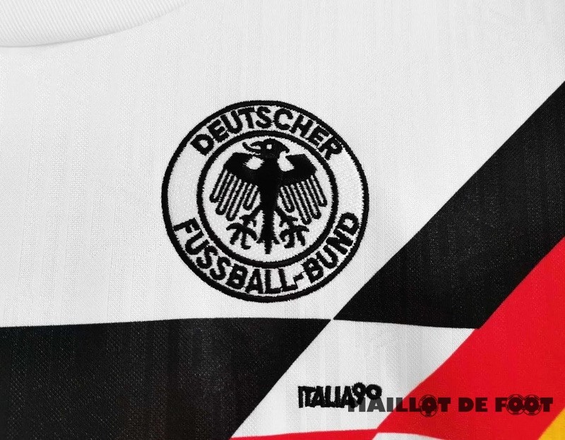 Foot Maillot Pas Cher Domicile Maillot Allemagne Retro 1990 Blanc