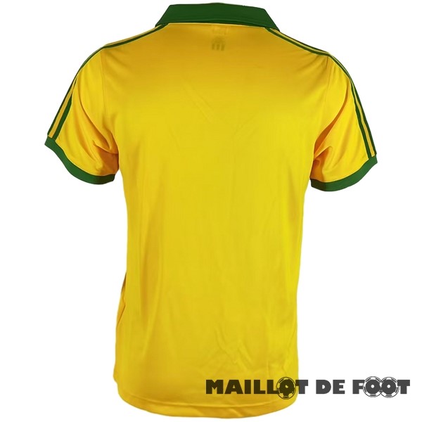 Foot Maillot Pas Cher Domicile Maillot Brésil Retro 1997 Jaune