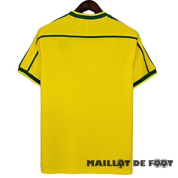 Foot Maillot Pas Cher Domicile Maillot Brésil Retro 1998 Jaune