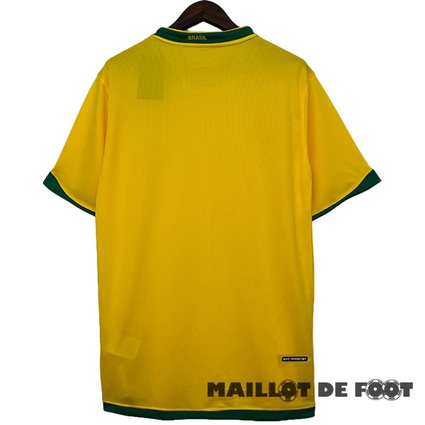 Foot Maillot Pas Cher Domicile Maillot Brésil Retro 2006 Jaune