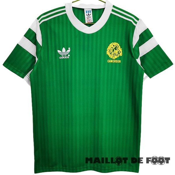 Foot Maillot Pas Cher Domicile Maillot Cameroun Retro 1990 Vert