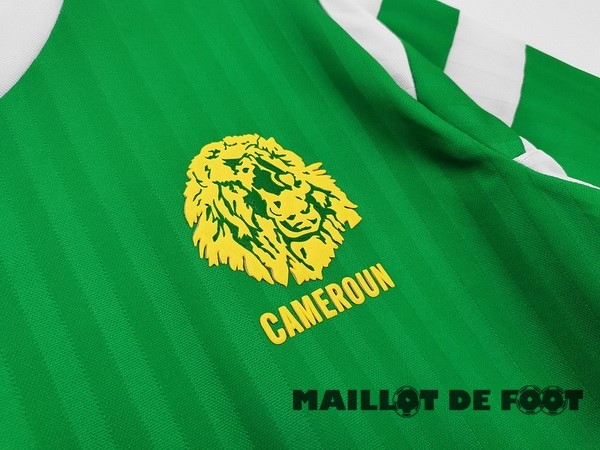 Foot Maillot Pas Cher Domicile Maillot Cameroun Retro 1990 Vert