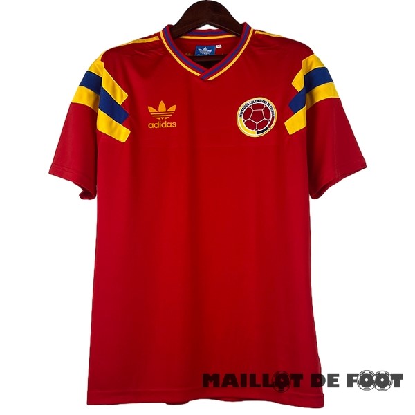 Foot Maillot Pas Cher Domicile Maillot Columbia Retro 1990 Rouge