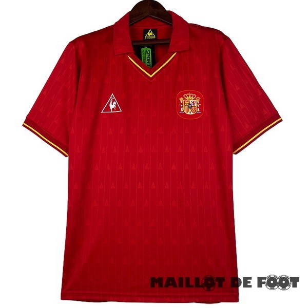 Foot Maillot Pas Cher Domicile Maillot Espagne Retro 1990 1991 Rouge