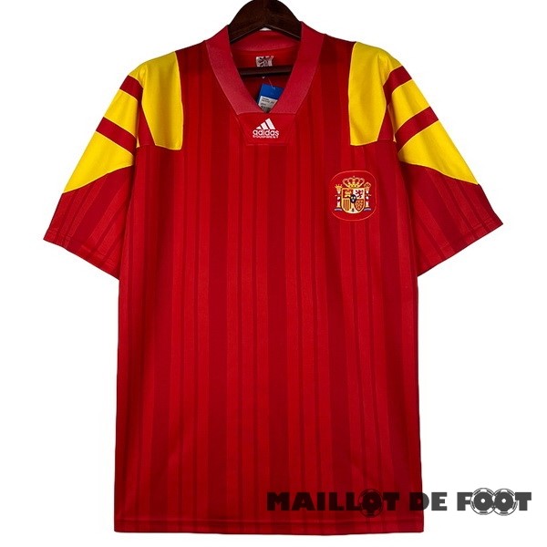 Foot Maillot Pas Cher Domicile Maillot Espagne Retro 1992 Rouge