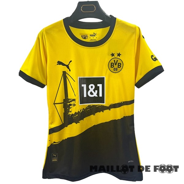 Foot Maillot Pas Cher Domicile Maillot Femme Borussia Dortmund 2023 2024 Jaune