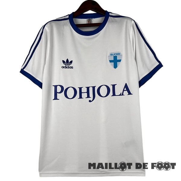 Foot Maillot Pas Cher Domicile Maillot Finlande Retro 1982 Blanc