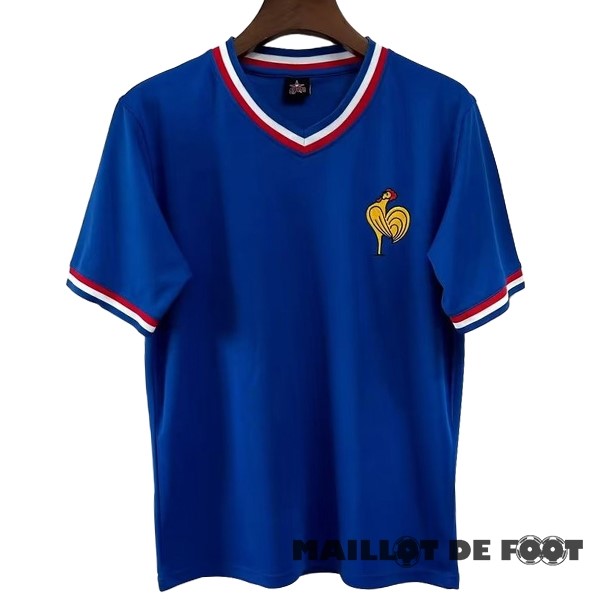 Foot Maillot Pas Cher Domicile Maillot France Retro 1971 Bleu