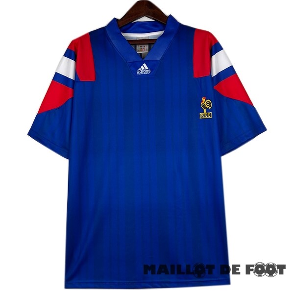 Foot Maillot Pas Cher Domicile Maillot France Retro 1992 1994 Bleu