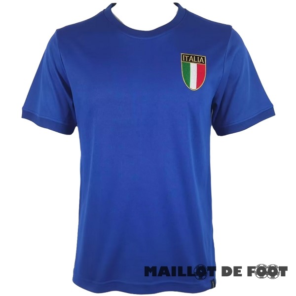 Foot Maillot Pas Cher Domicile Maillot Italy Retro 1970 Bleu