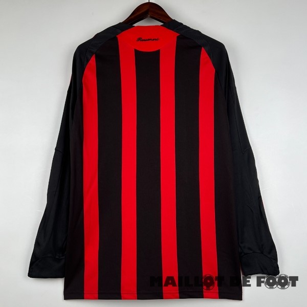 Foot Maillot Pas Cher Domicile Maillot Manches Longues AC Milan Retro 2008 2009 Rouge