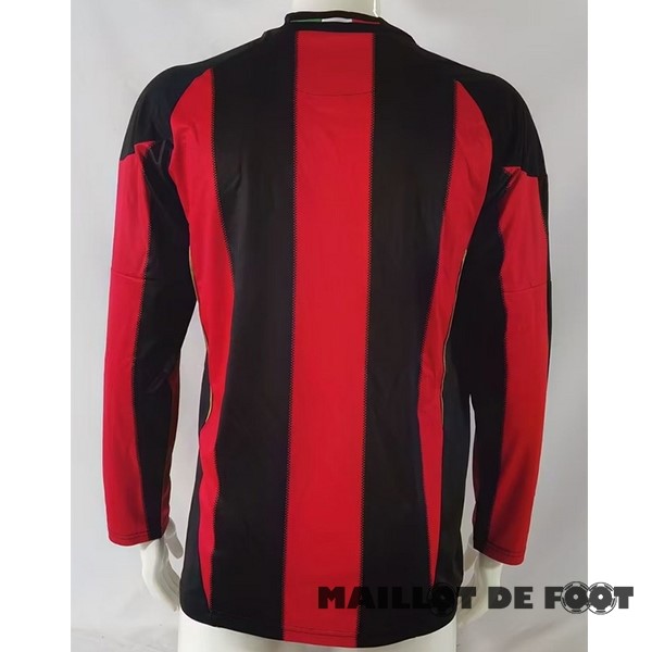 Foot Maillot Pas Cher Domicile Maillot Manches Longues AC Milan Retro 2010 2011 Rouge