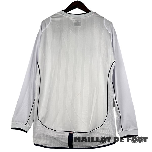 Foot Maillot Pas Cher Domicile Maillot Manches Longues Angleterre Retro 2002 Blanc
