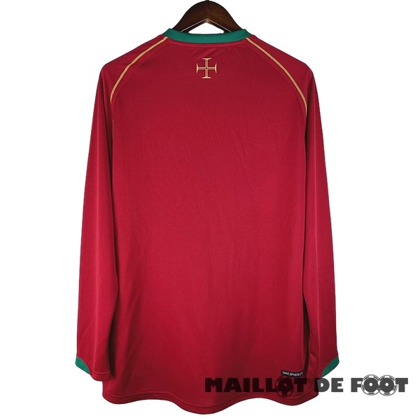 Foot Maillot Pas Cher Domicile Maillot Manches Longues Portugal Retro 2006 Rouge