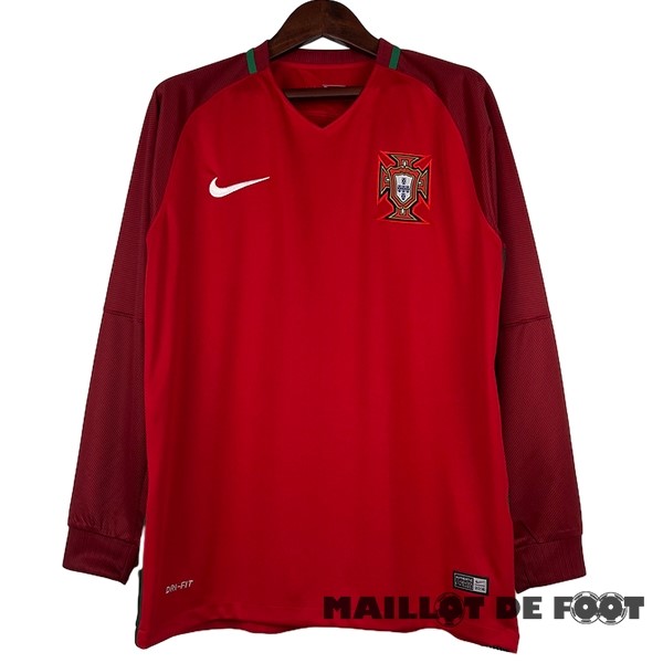 Foot Maillot Pas Cher Domicile Maillot Manches Longues Portugal Retro 2016 Rouge