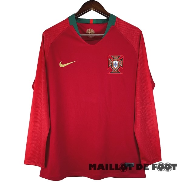 Foot Maillot Pas Cher Domicile Maillot Manches Longues Portugal Retro 2018 Rouge