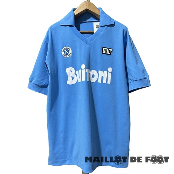 Foot Maillot Pas Cher Domicile Maillot Napoli Retro 1986 1987 Bleu