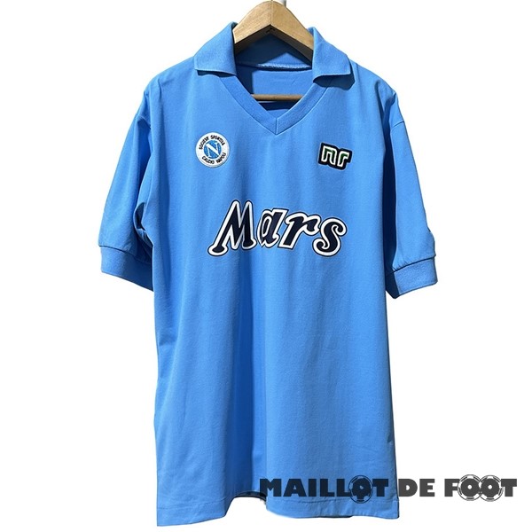 Foot Maillot Pas Cher Domicile Maillot Napoli Retro 1989 1990 Bleu