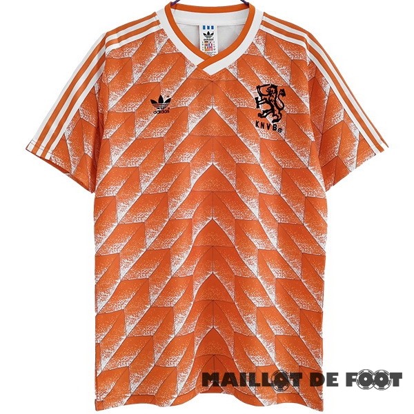 Foot Maillot Pas Cher Domicile Maillot Pays Bas Retro 1988 Orange