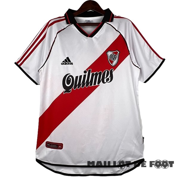 Foot Maillot Pas Cher Domicile Maillot River Plate Retro 2000 2001 Blanc