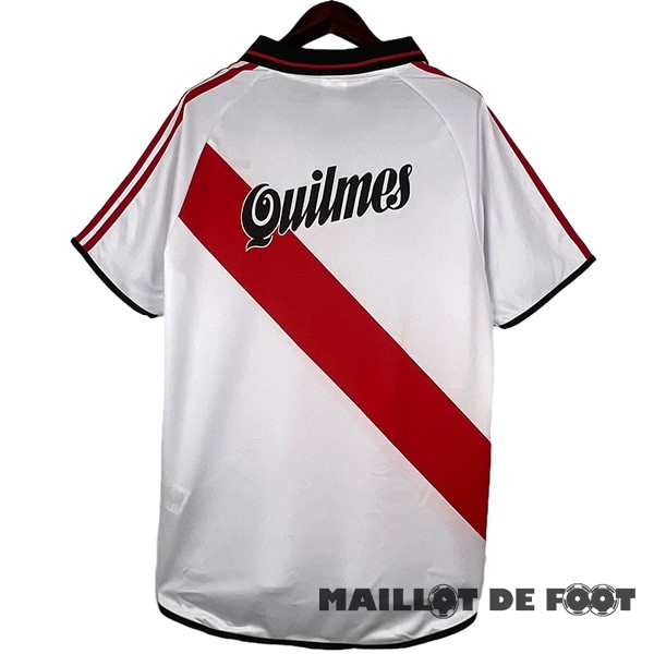 Foot Maillot Pas Cher Domicile Maillot River Plate Retro 2000 2001 Blanc