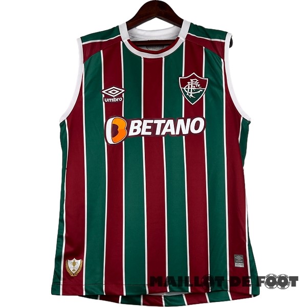 Foot Maillot Pas Cher Domicile Maillot Sans Manches Fluminense 2023 2024 Rouge Vert
