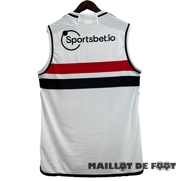 Foot Maillot Pas Cher Domicile Maillot Sans Manches São Paulo 2023 2024 Blanc