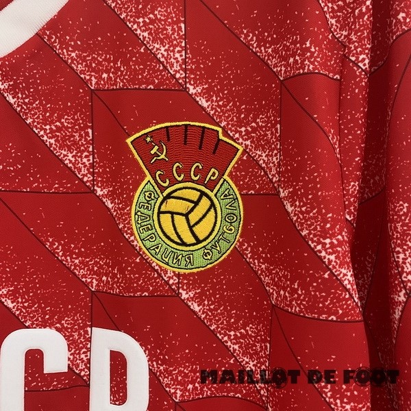 Foot Maillot Pas Cher Domicile Maillot Union soviétique Retro 1988 1989 Rouge