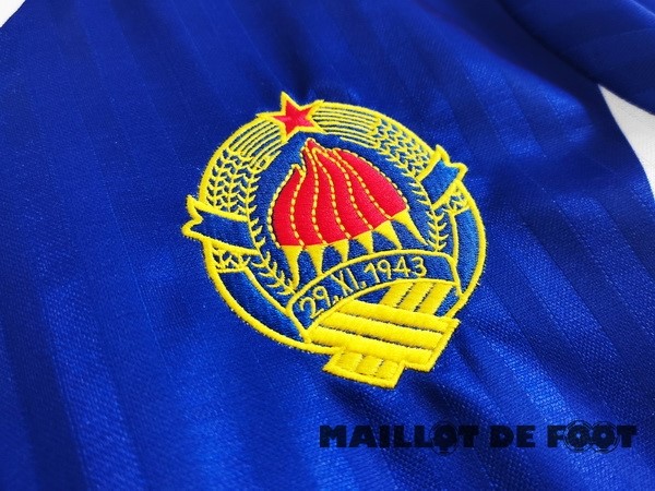 Foot Maillot Pas Cher Domicile Maillot Yougoslavie Retro 1990 Bleu