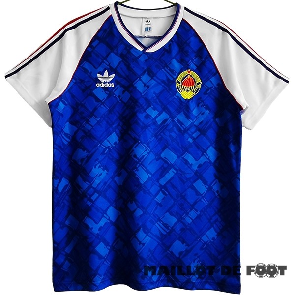 Foot Maillot Pas Cher Domicile Maillot Yougoslavie Retro 1992 Bleu