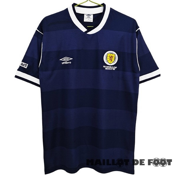 Foot Maillot Pas Cher Domicile Maillot Écosse Retro 1987 1988 Bleu