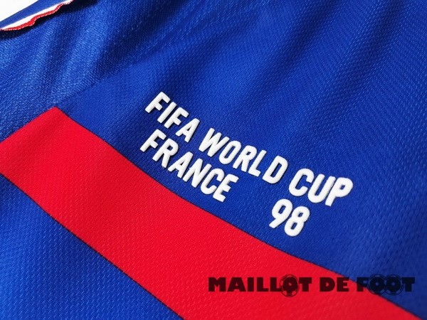 Foot Maillot Pas Cher Domicile Manches Longues AC Milan Retro 1998 Bleu